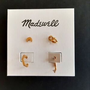 Madewell Solo Mismatch Unisex Earrings Pack Of Four New